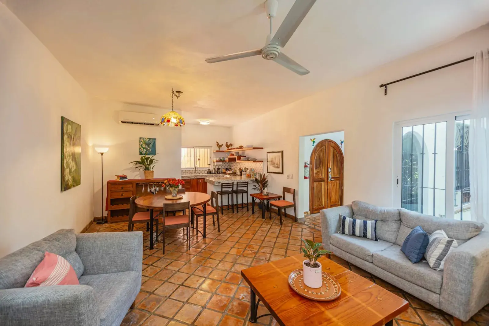 Living, dining and open kitchen